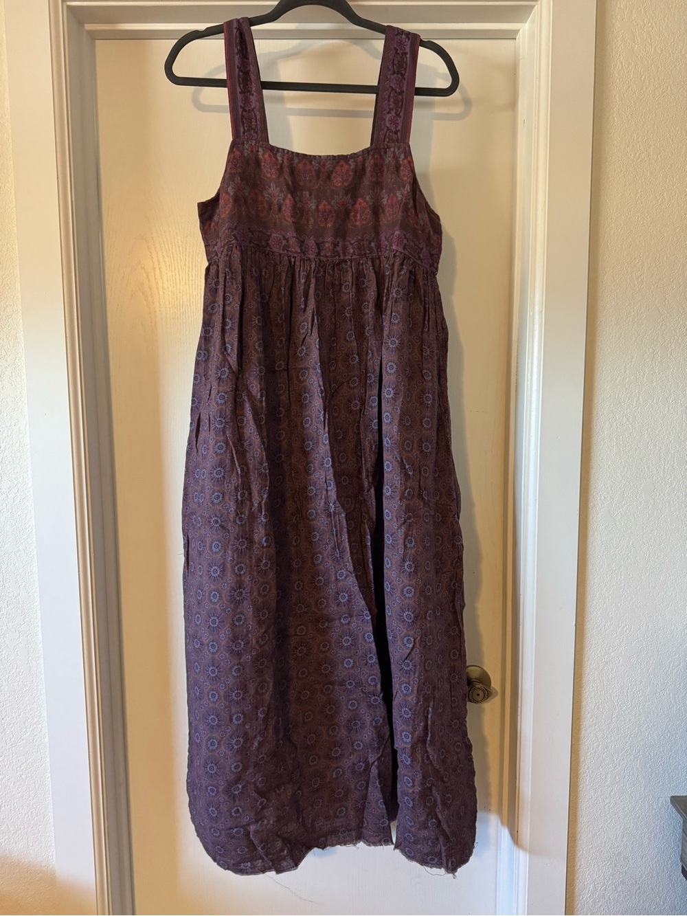 NATURAL LIFE Purple Boho Maxi Dress